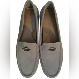 Coach Mary Lock Up Suede Gray Loafer